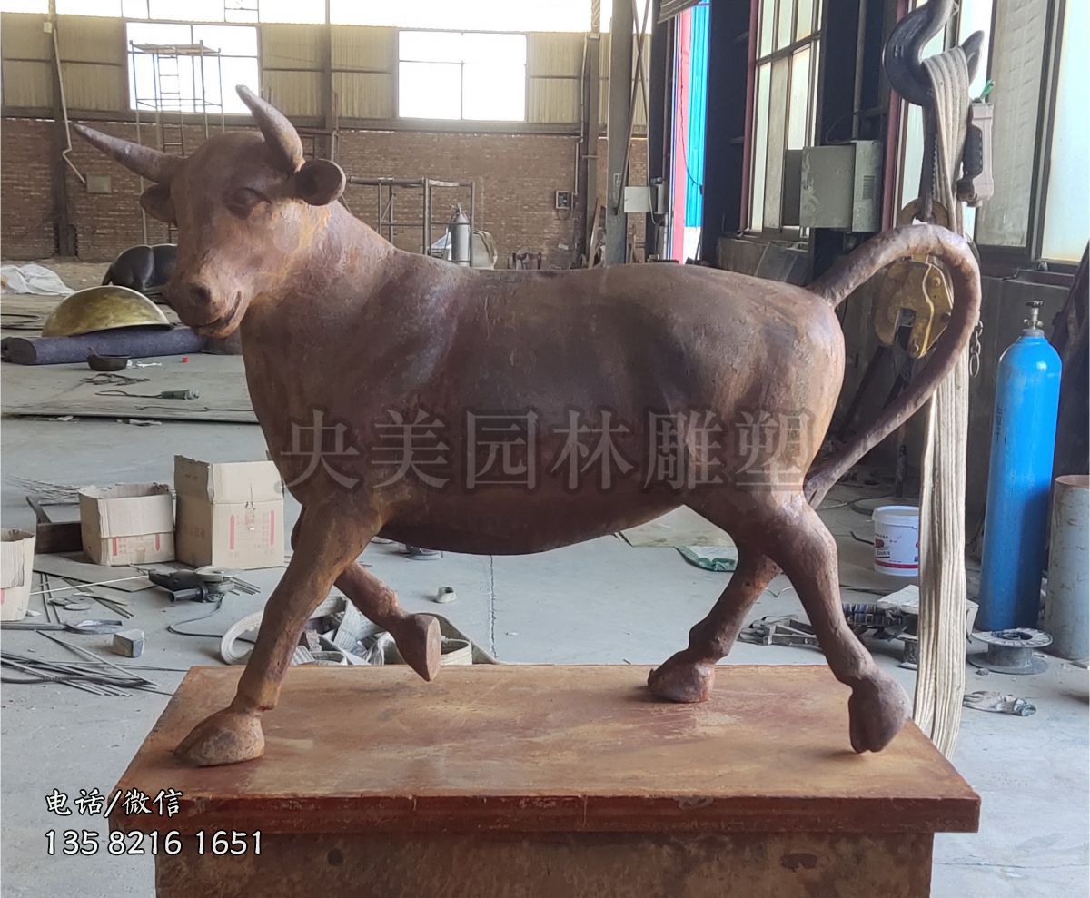 仿古做旧华尔街牛铜雕塑