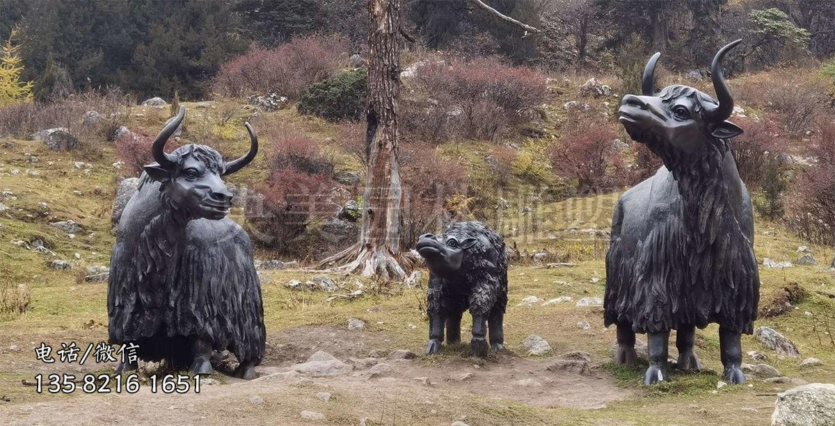 牦牛铸铜雕塑