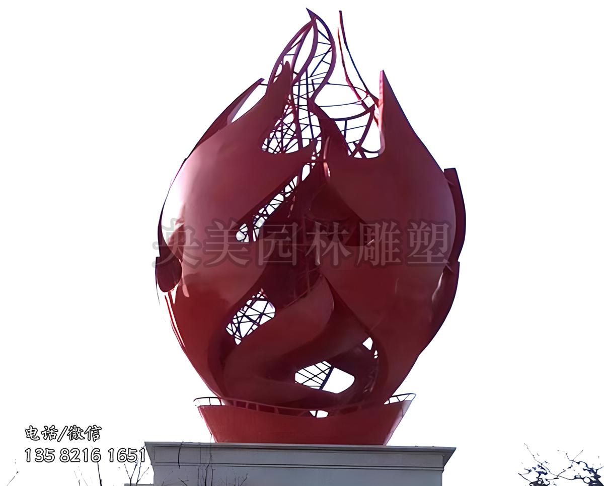 不锈钢火苗雕塑