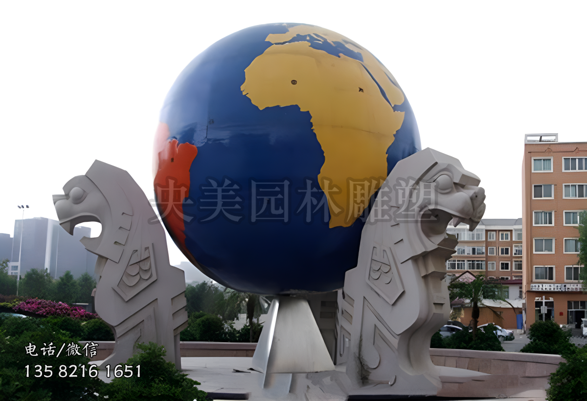 不锈钢仿真地球景观雕塑