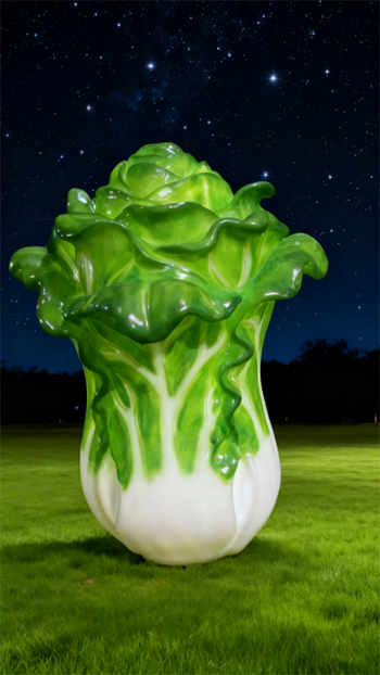 玻璃钢仿真发光白菜雕塑