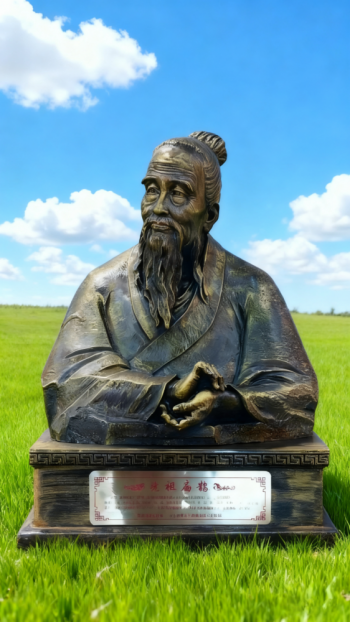 玻璃钢仿铜扁鹊半身像