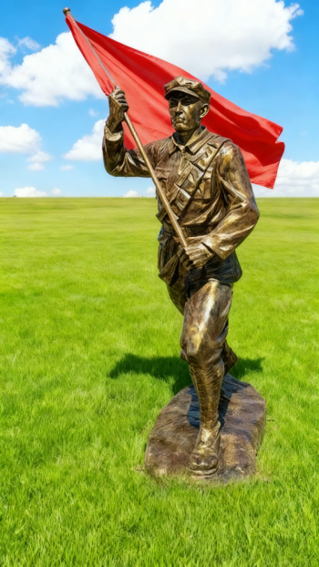 玻璃钢仿铜红军雕塑 (1)