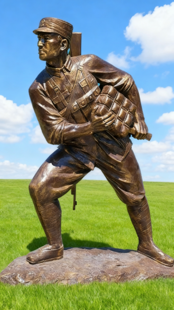 玻璃钢仿铜红军雕塑 (7)