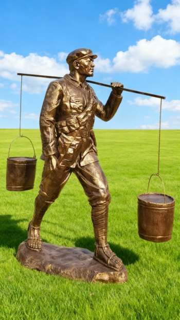 玻璃钢仿铜红军雕塑 (40)