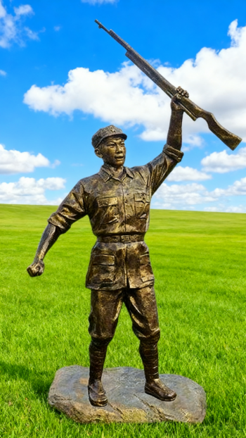 玻璃钢仿铜红军雕塑 (42)