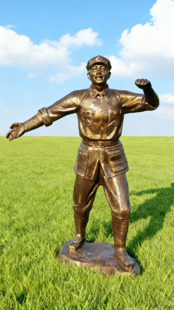 玻璃钢仿铜红军雕塑 (58)