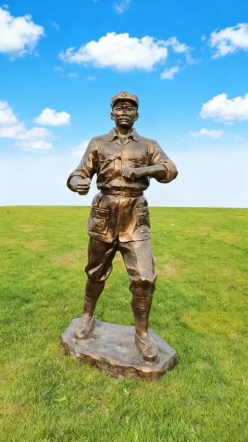 玻璃钢仿铜红军雕塑 (63)