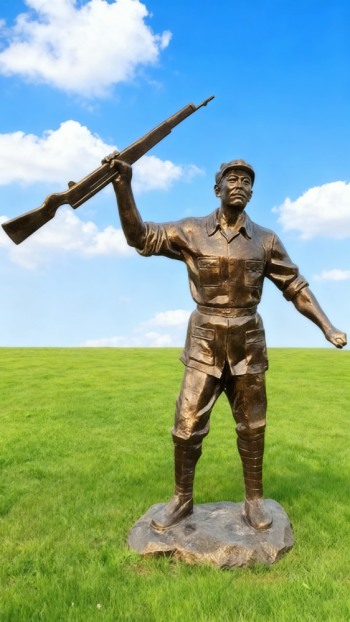 玻璃钢仿铜红军雕塑 (65)