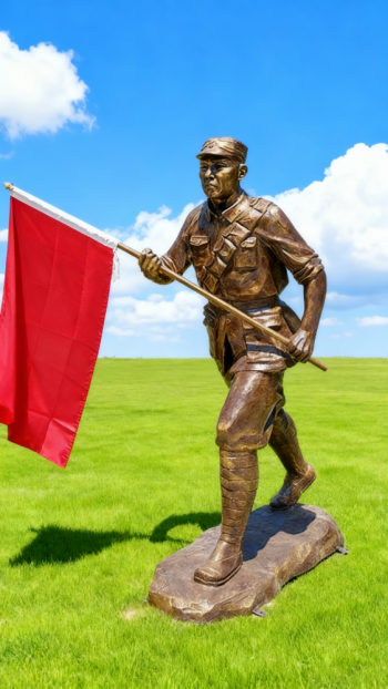 玻璃钢仿铜红军雕塑 (67)