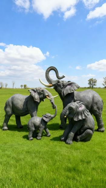 玻璃钢仿真大象雕塑 (11)