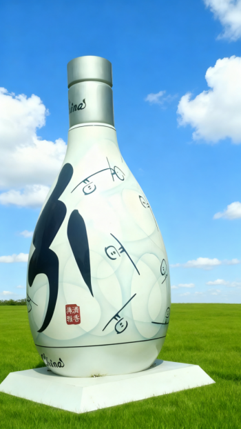 玻璃钢仿真酒瓶雕塑 (2)