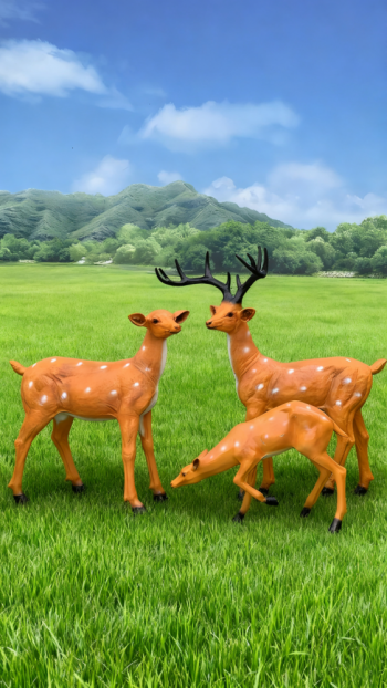 玻璃钢仿真梅花鹿雕塑 (6)