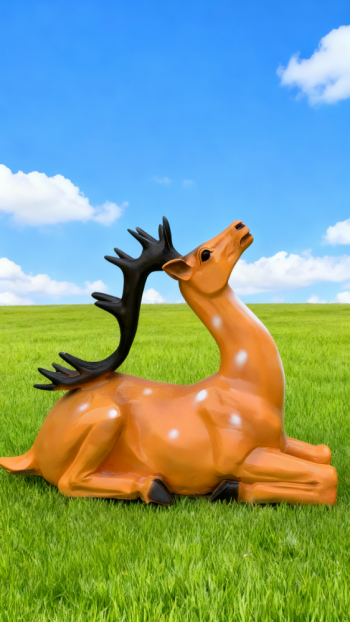 玻璃钢仿真梅花鹿雕塑 (14)