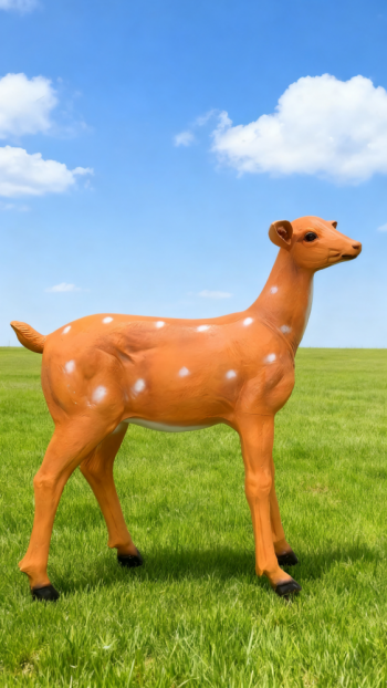 玻璃钢仿真梅花鹿雕塑 (15)