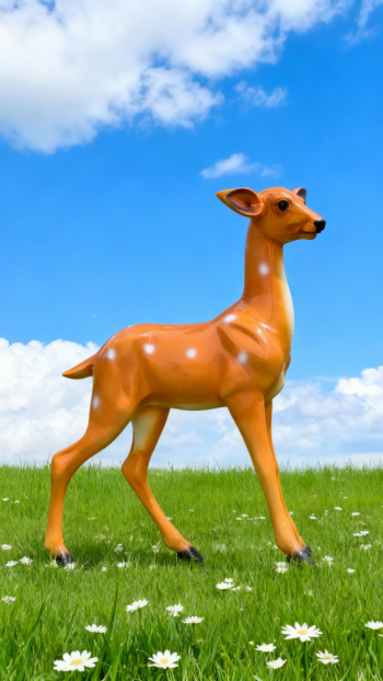 玻璃钢仿真梅花鹿雕塑 (16)