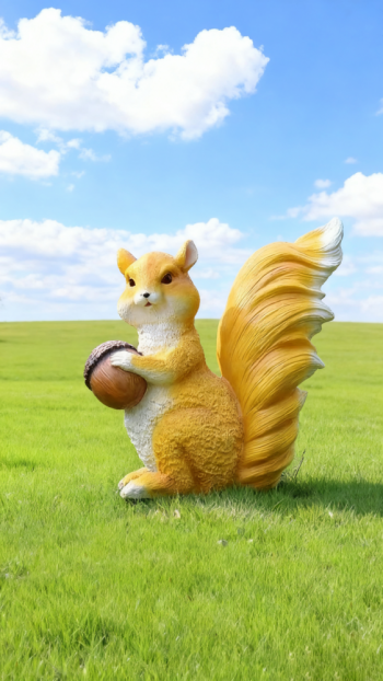 玻璃钢仿真松鼠雕塑 (6)