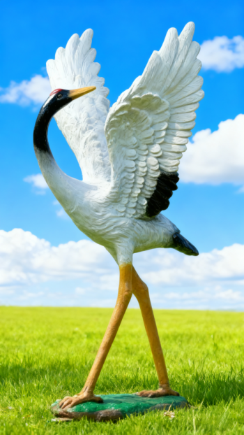 玻璃钢仿真仙鹤雕塑 (5)