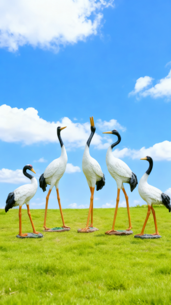 玻璃钢仿真仙鹤雕塑 (11)