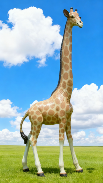 玻璃钢仿真长颈鹿雕塑 (3)