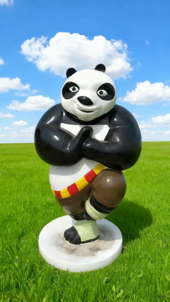 卡通玻璃钢功夫熊猫雕塑 (6)