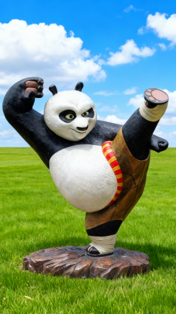 卡通玻璃钢功夫熊猫雕塑 (8)