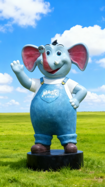 玻璃钢卡通大象雕塑 (5)