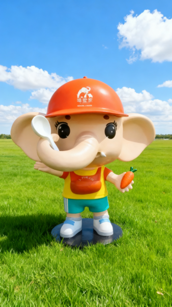 玻璃钢卡通大象雕塑 (6)