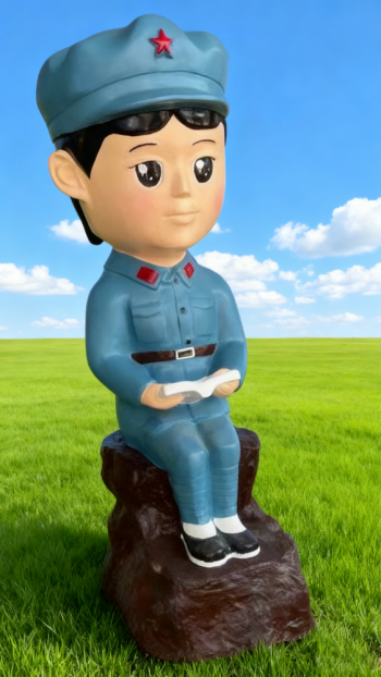 玻璃钢卡通红军雕塑 (4)