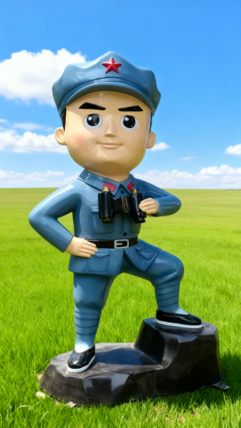 玻璃钢卡通红军雕塑 (9)