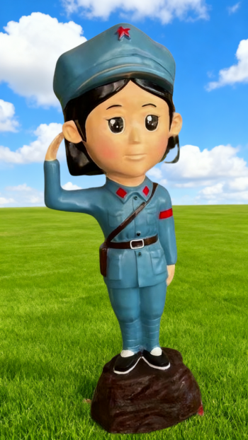 玻璃钢卡通红军雕塑 (17)