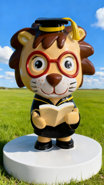 玻璃钢卡通狮子雕塑 (13)