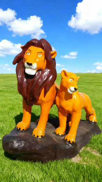 玻璃钢卡通狮子雕塑 (20)