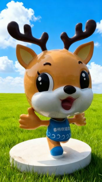 玻璃钢卡通小鹿雕塑 (1)