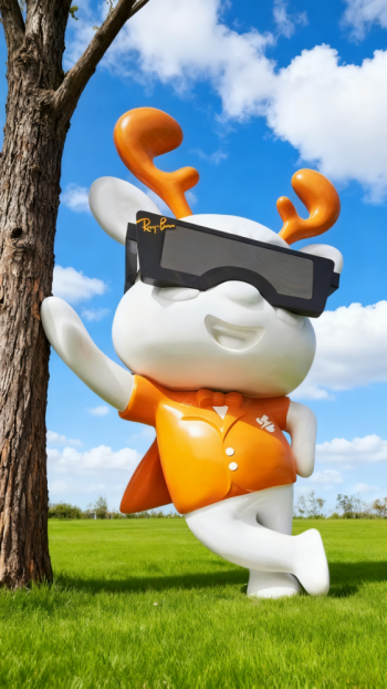 玻璃钢卡通小鹿雕塑 (7)