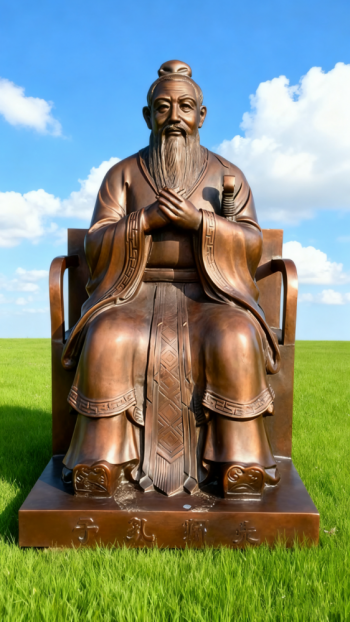 玻璃钢孔子雕塑 (2)