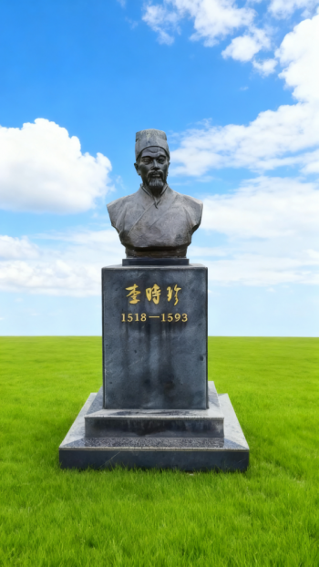 玻璃钢仿铜李时珍雕塑 (9)