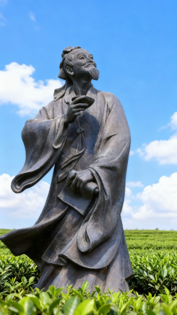 玻璃钢陆羽雕塑像