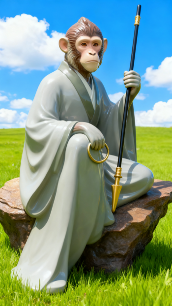 兽首人身十二生肖动物雕塑 (3)