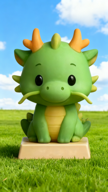 玻璃钢卡通12生肖龙雕塑 (3)