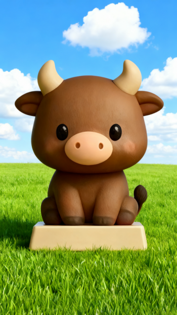 玻璃钢卡通12生肖牛雕塑 (9)