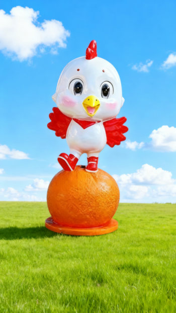 水果底座生肖动物雕塑 (3)