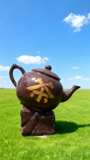 玻璃钢茶壶雕塑 (7)