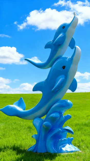 玻璃钢海豚雕塑 (11)
