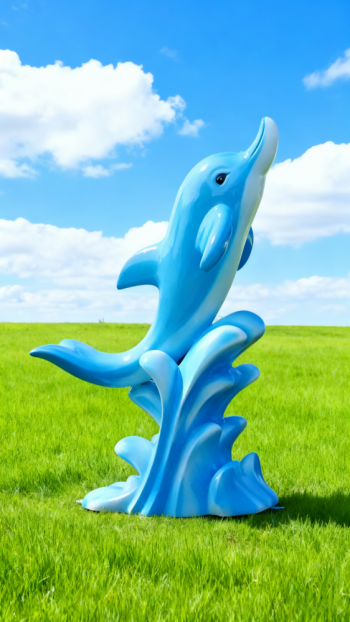 玻璃钢海豚雕塑 (22)