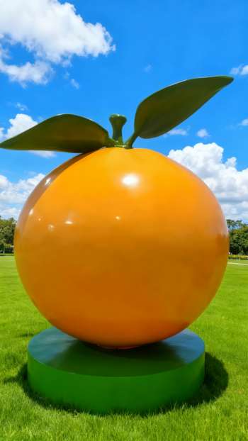 玻璃钢卡通橙子雕塑 (14)
