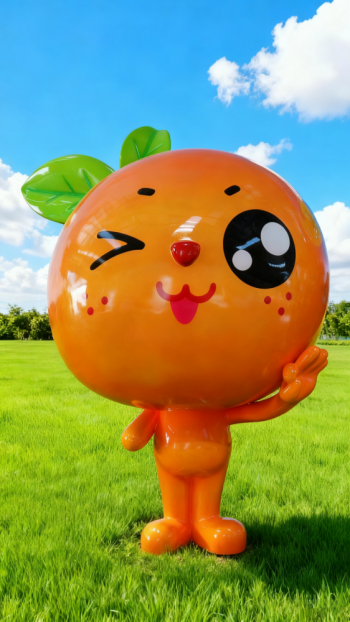 玻璃钢卡通橙子雕塑 (16)