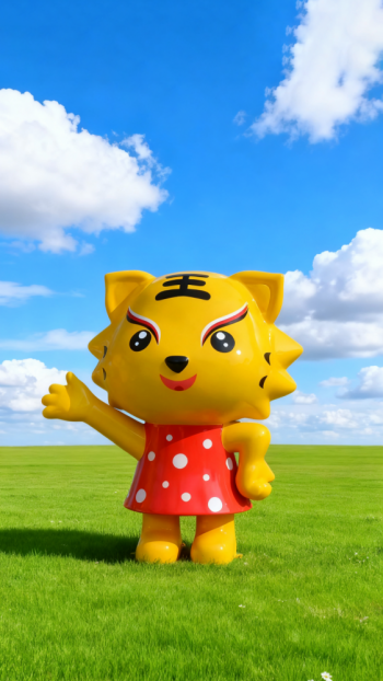 玻璃钢卡通老虎雕塑 (6)