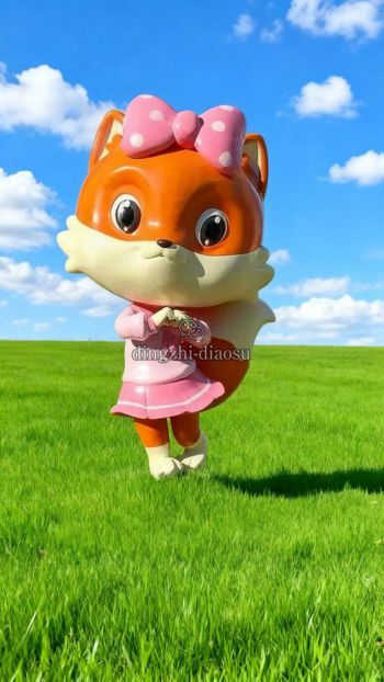 玻璃钢卡通松鼠雕塑