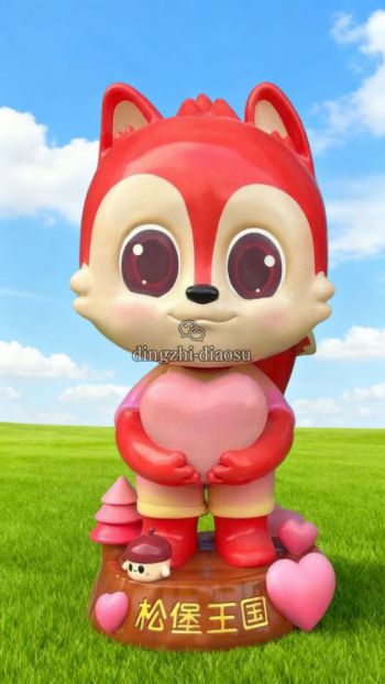 玻璃钢卡通松鼠雕塑